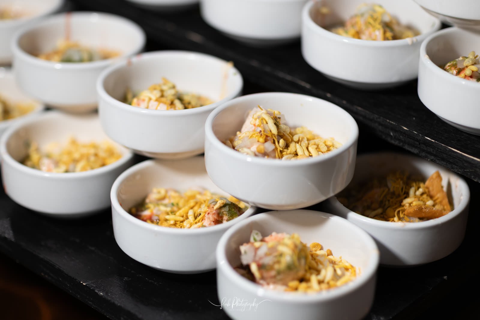 Bowls plated and ready to go out