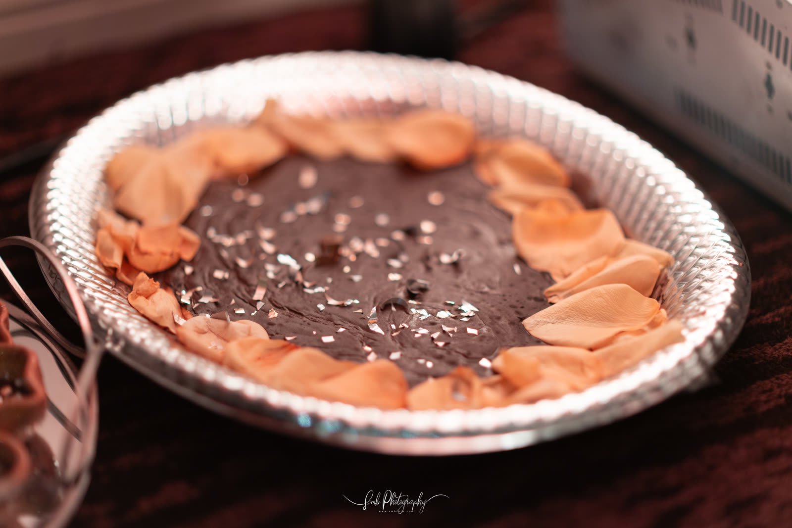 A dessert plate finished with sea salt